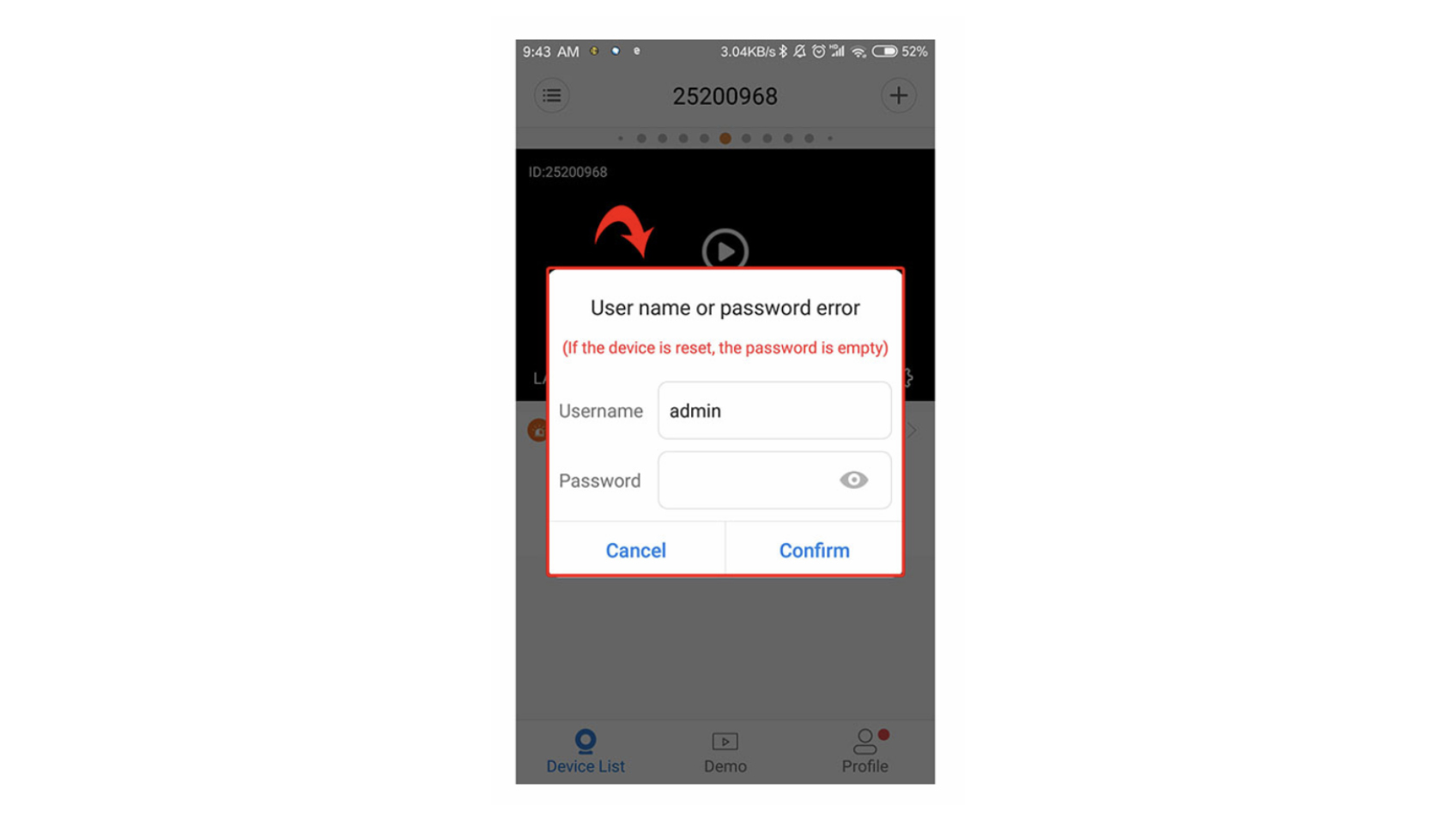 Network setting V380