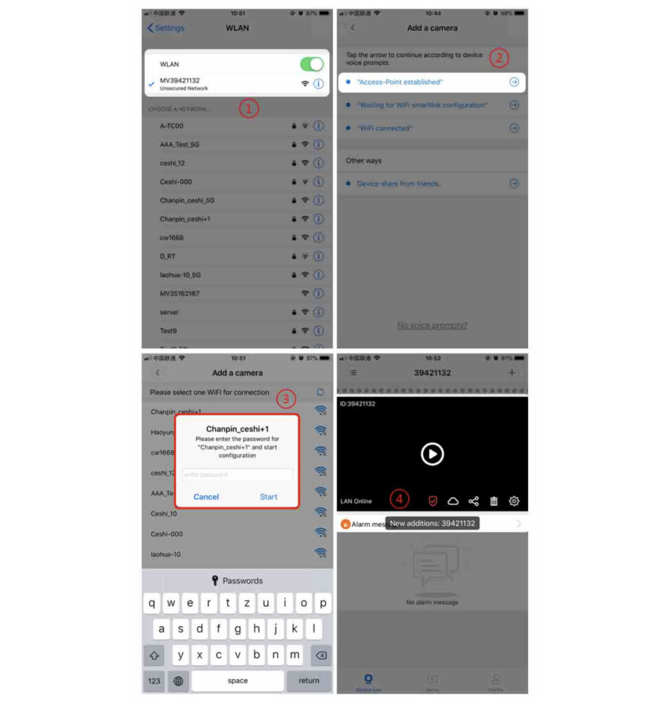 How to use the ap hotspot configuration to connect the camera into the route03